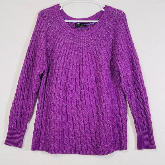 Lane Bryant Sweater Womens Plus 18/20 Purple Soft Cable Knit Long Sleeve - Picture 1 of 7